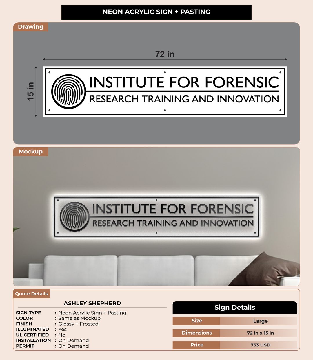 CUSTOM MOCKUP SIGN FOR Ashley Shepherd
