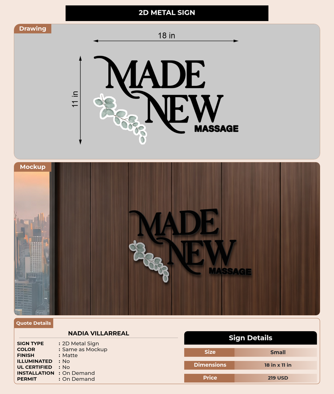 CUSTOM MOCKUP SIGN FOR Nadia Villarreal