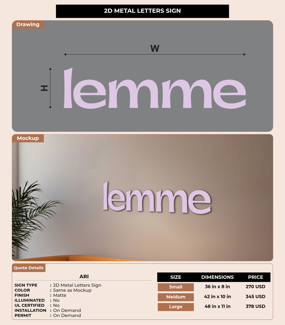 CUSTOM MOCKUP SIGN FOR Ari