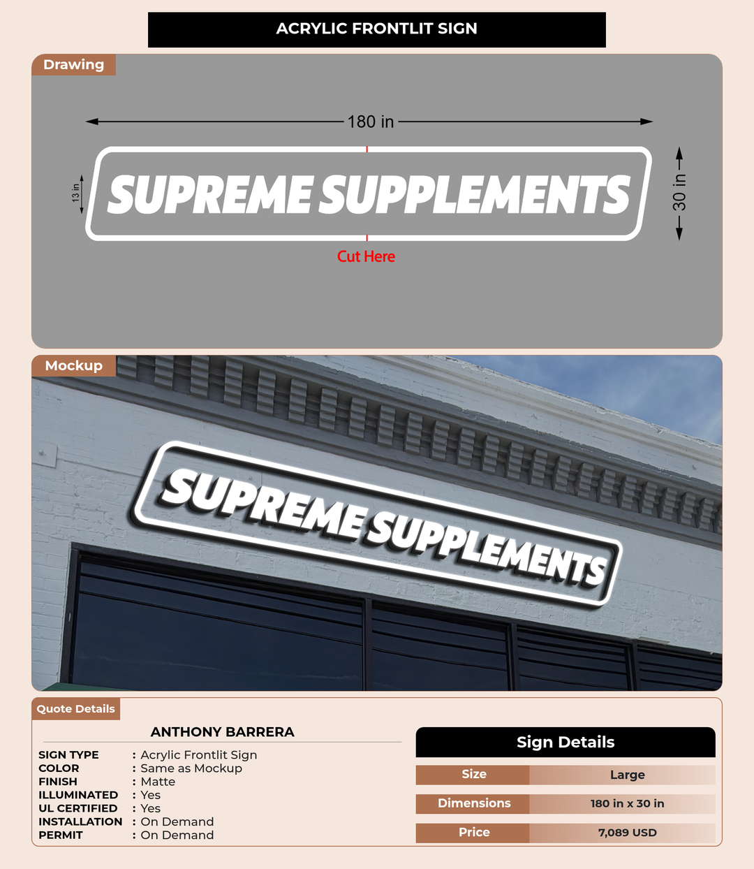 CUSTOM MOCKUP SIGN FOR Anthony Barrera
