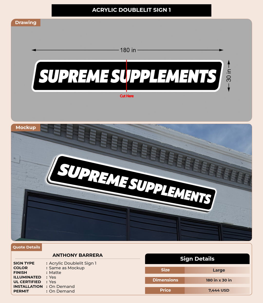 CUSTOM MOCKUP SIGN FOR Anthony Barrera