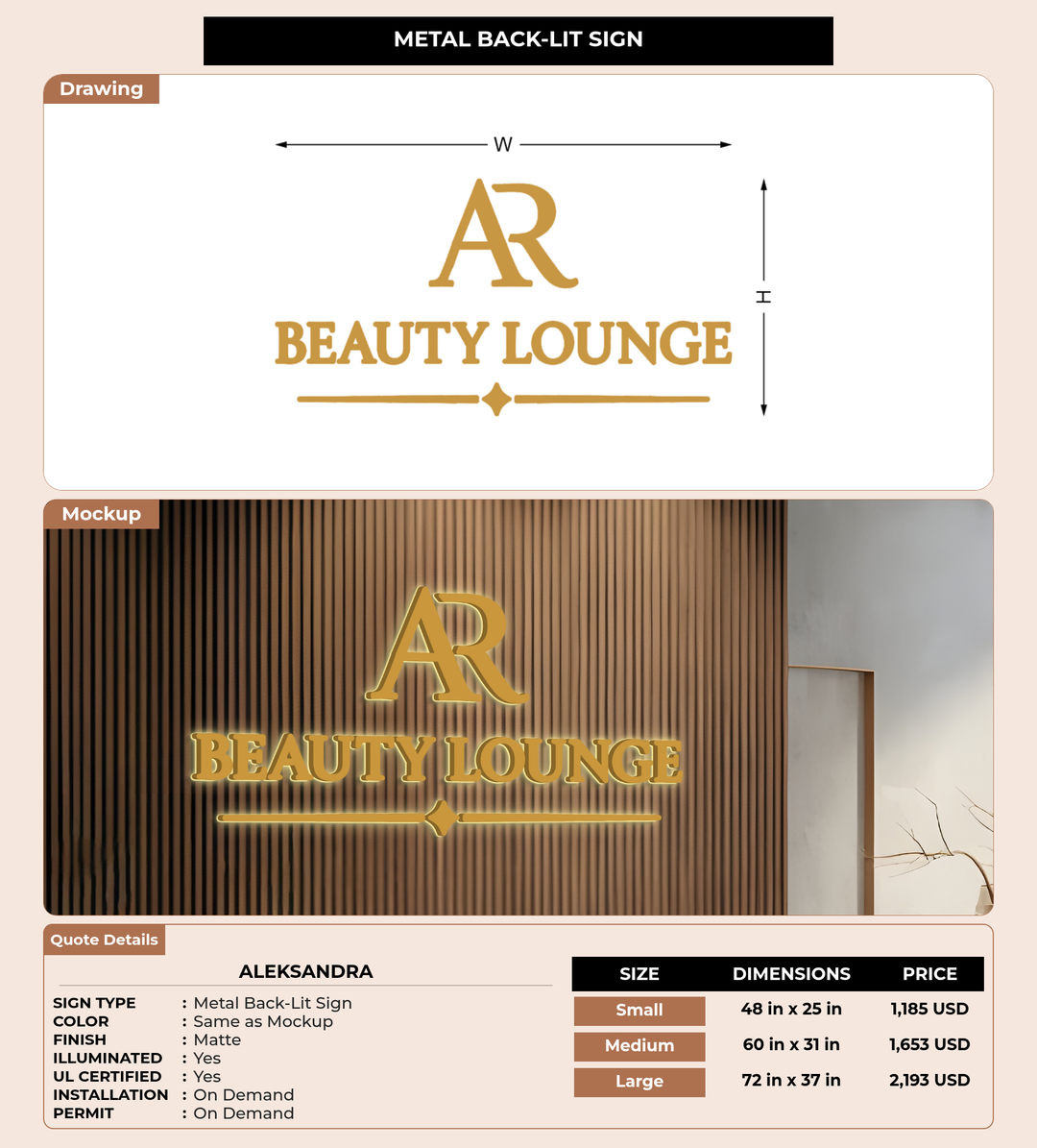 CUSTOM MOCKUP SIGN FOR Aleksandra