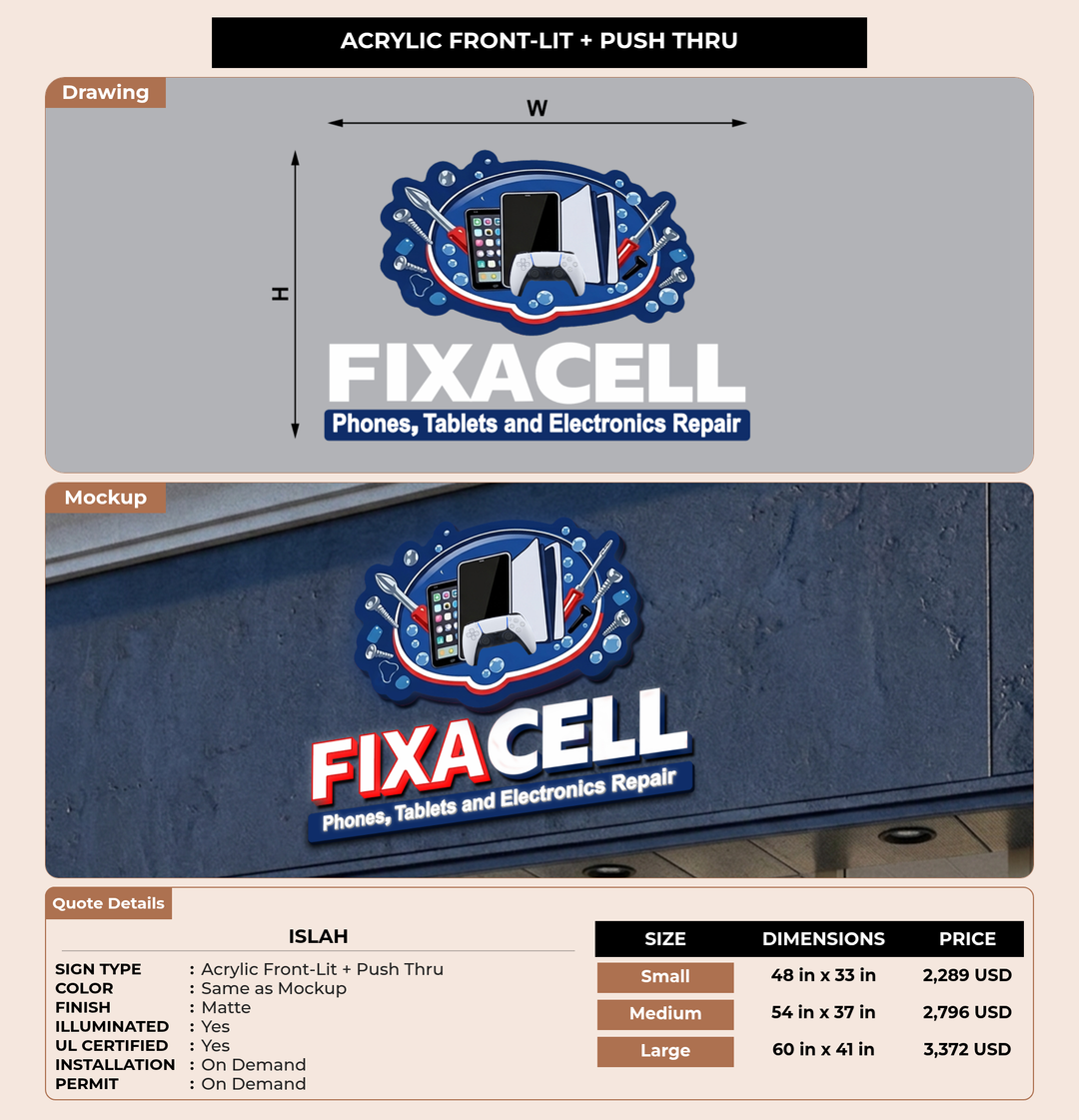 CUSTOM MOCKUP SIGN FOR islah
