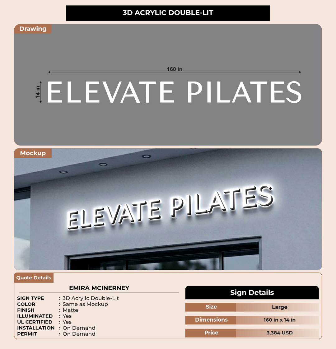 CUSTOM MOCKUP SIGN FOR Emira McInerney
