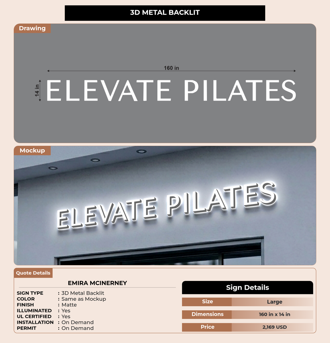 CUSTOM MOCKUP SIGN FOR Emira McInerney