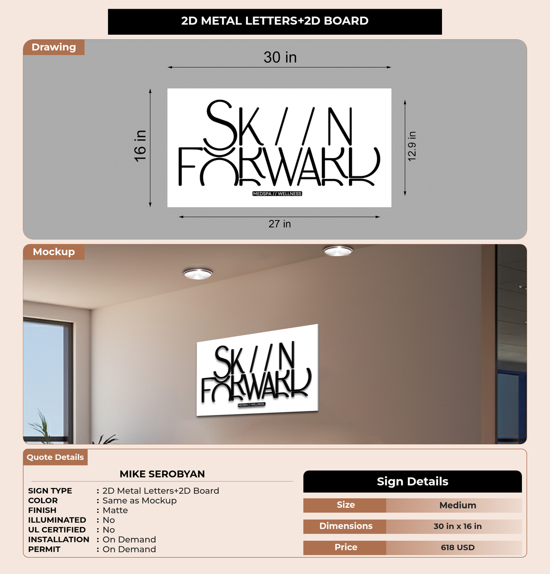 CUSTOM MOCKUP SIGN FOR Mike Serobyan