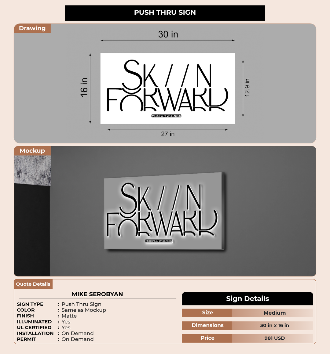 CUSTOM MOCKUP SIGN FOR Mike Serobyan
