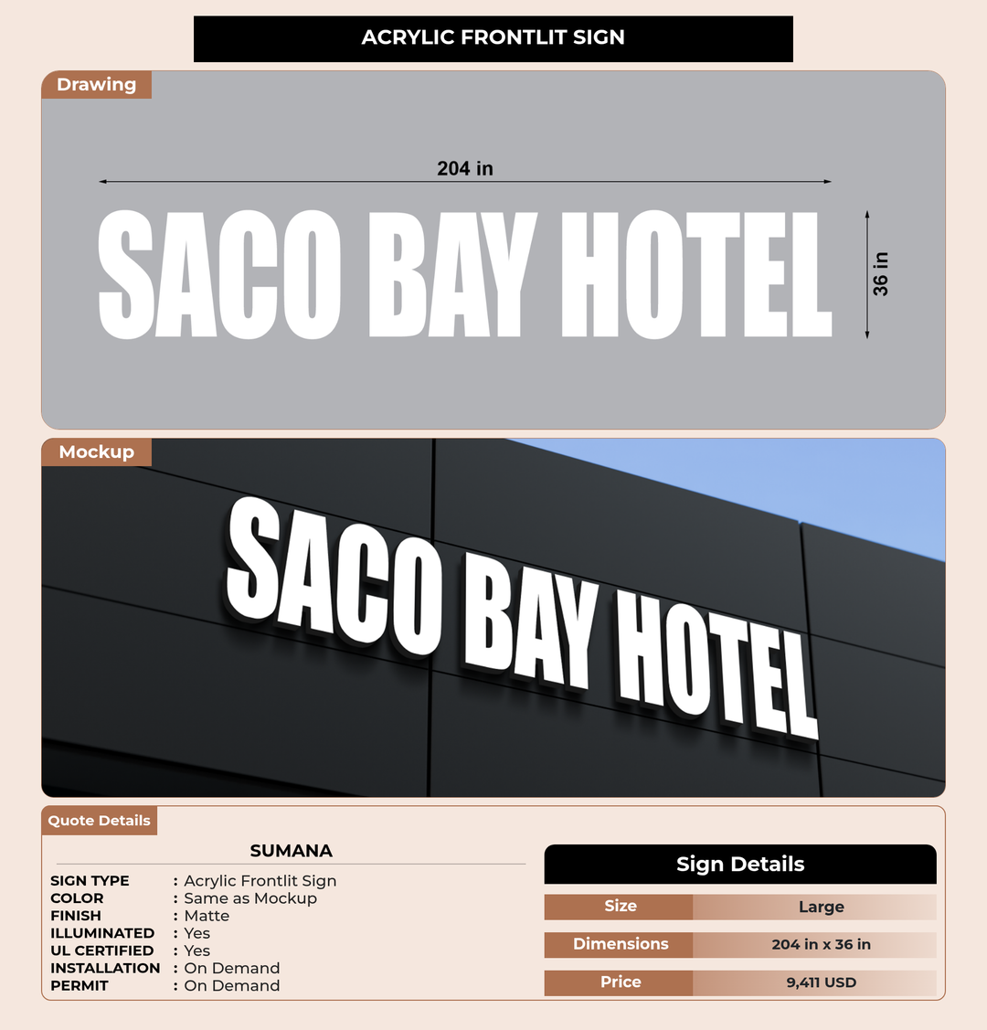 CUSTOM MOCKUP SIGN FOR Sumana