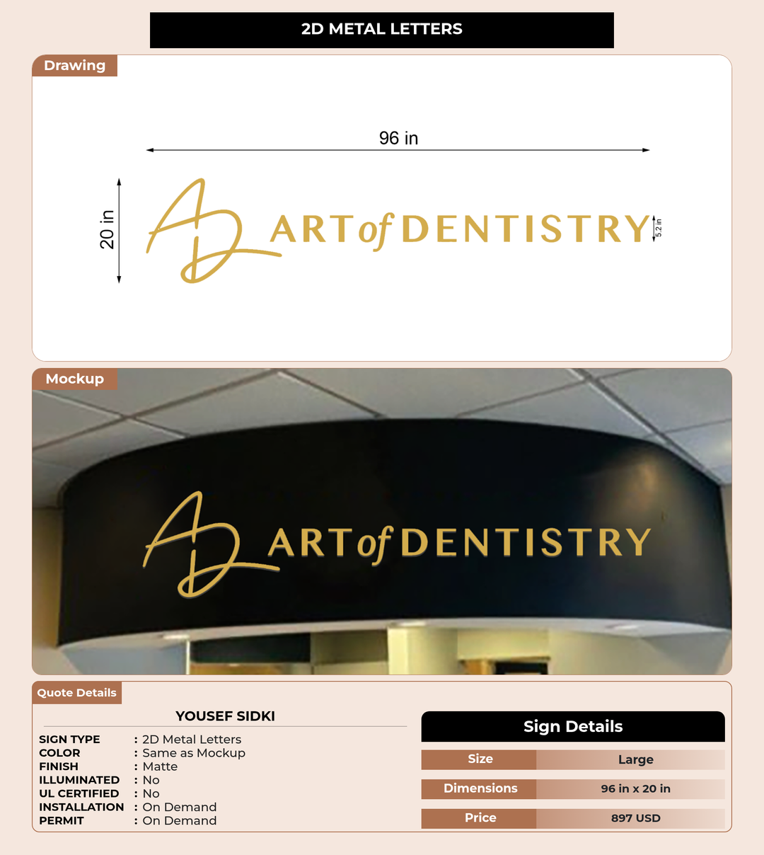 CUSTOM MOCKUP SIGN FOR Yousef Sidki
