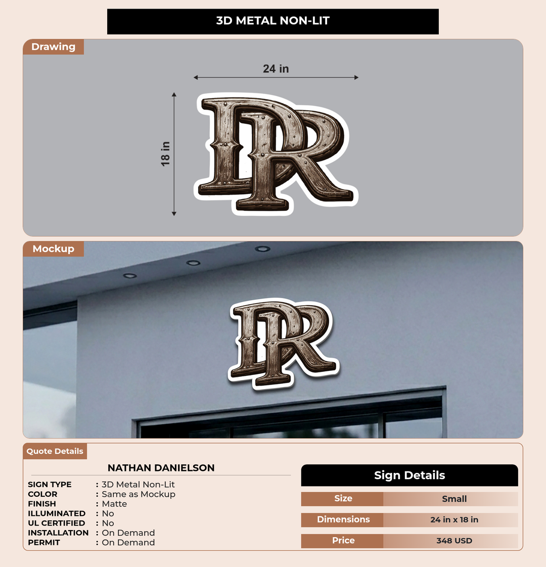 CUSTOM MOCKUP SIGN FOR nathan danielson