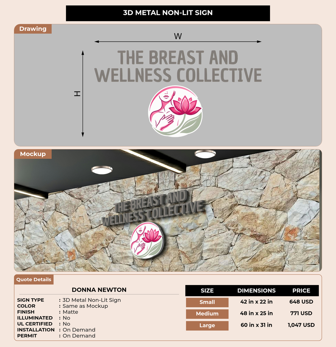CUSTOM MOCKUP SIGN FOR Donna Newton