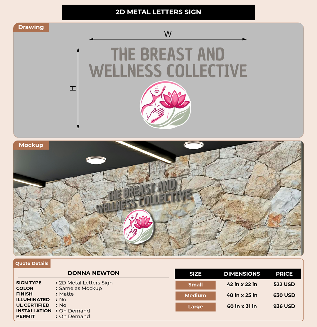 CUSTOM MOCKUP SIGN FOR Donna Newton