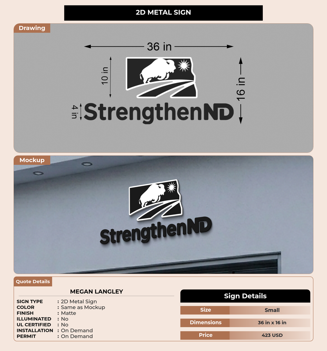 CUSTOM MOCKUP SIGN FOR Megan Langley