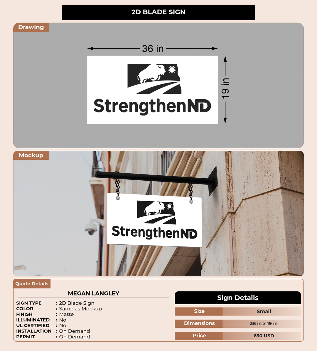 CUSTOM MOCKUP SIGN FOR Megan Langley