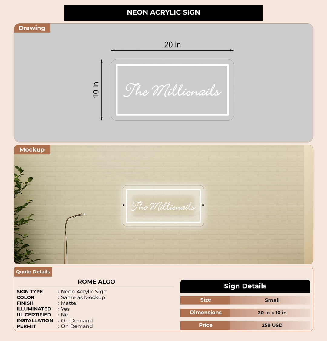 CUSTOM MOCKUP SIGN FOR Rome algo