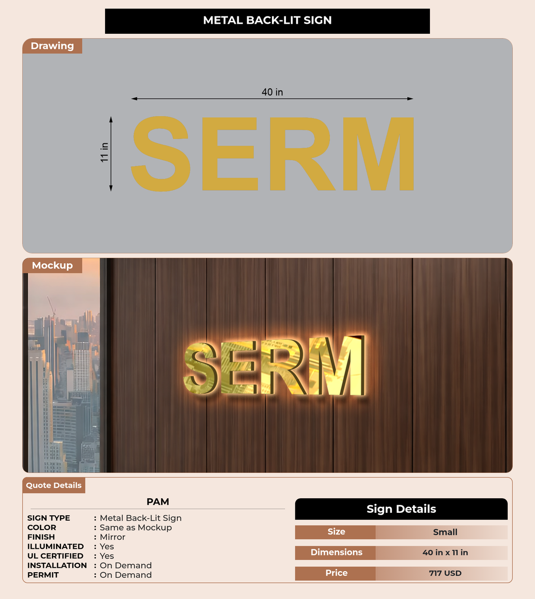 CUSTOM MOCKUP SIGN FOR Pam