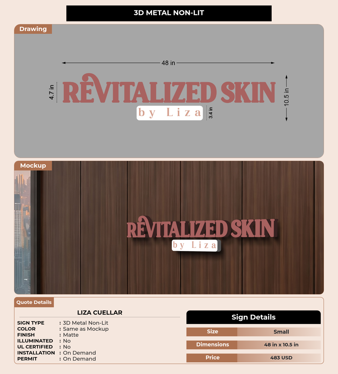 CUSTOM MOCKUP SIGN FOR Liza Cuellar