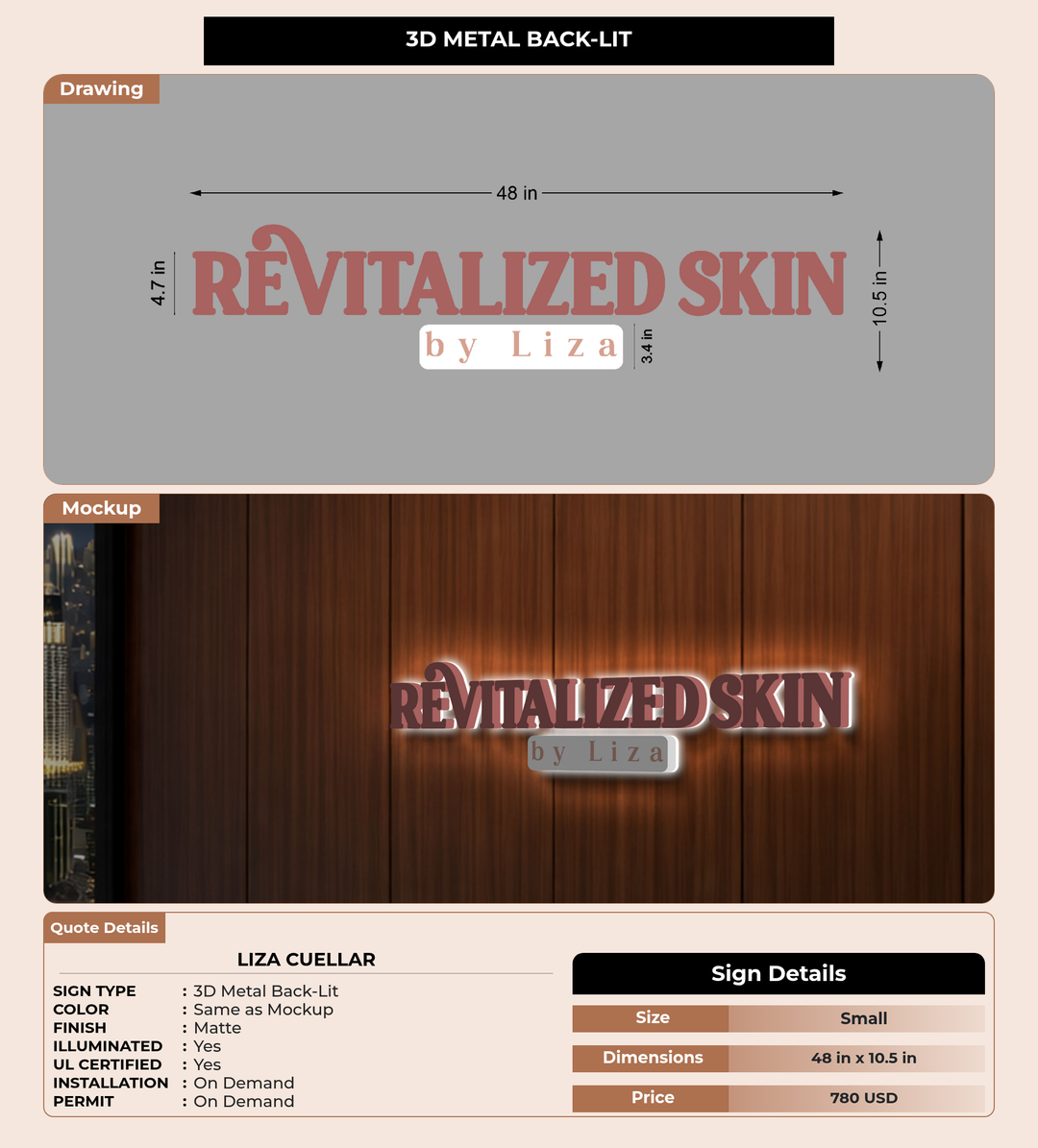 CUSTOM MOCKUP SIGN FOR Liza Cuellar