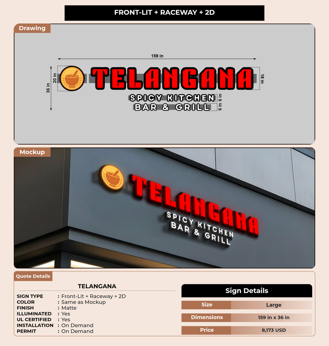 CUSTOM MOCKUP SIGN FOR Telangana