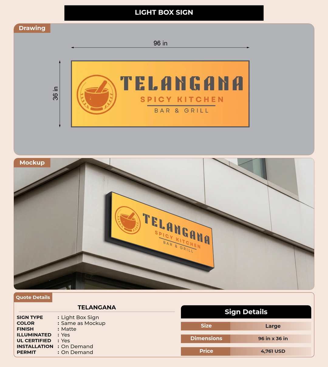 CUSTOM MOCKUP SIGN FOR Telangana