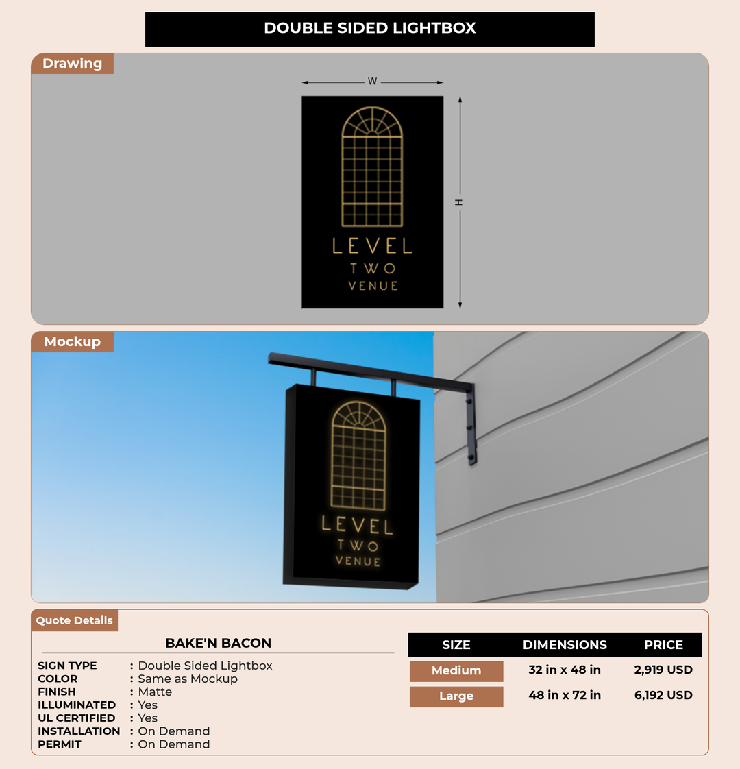 CUSTOM MOCKUP SIGN FOR Bake&
