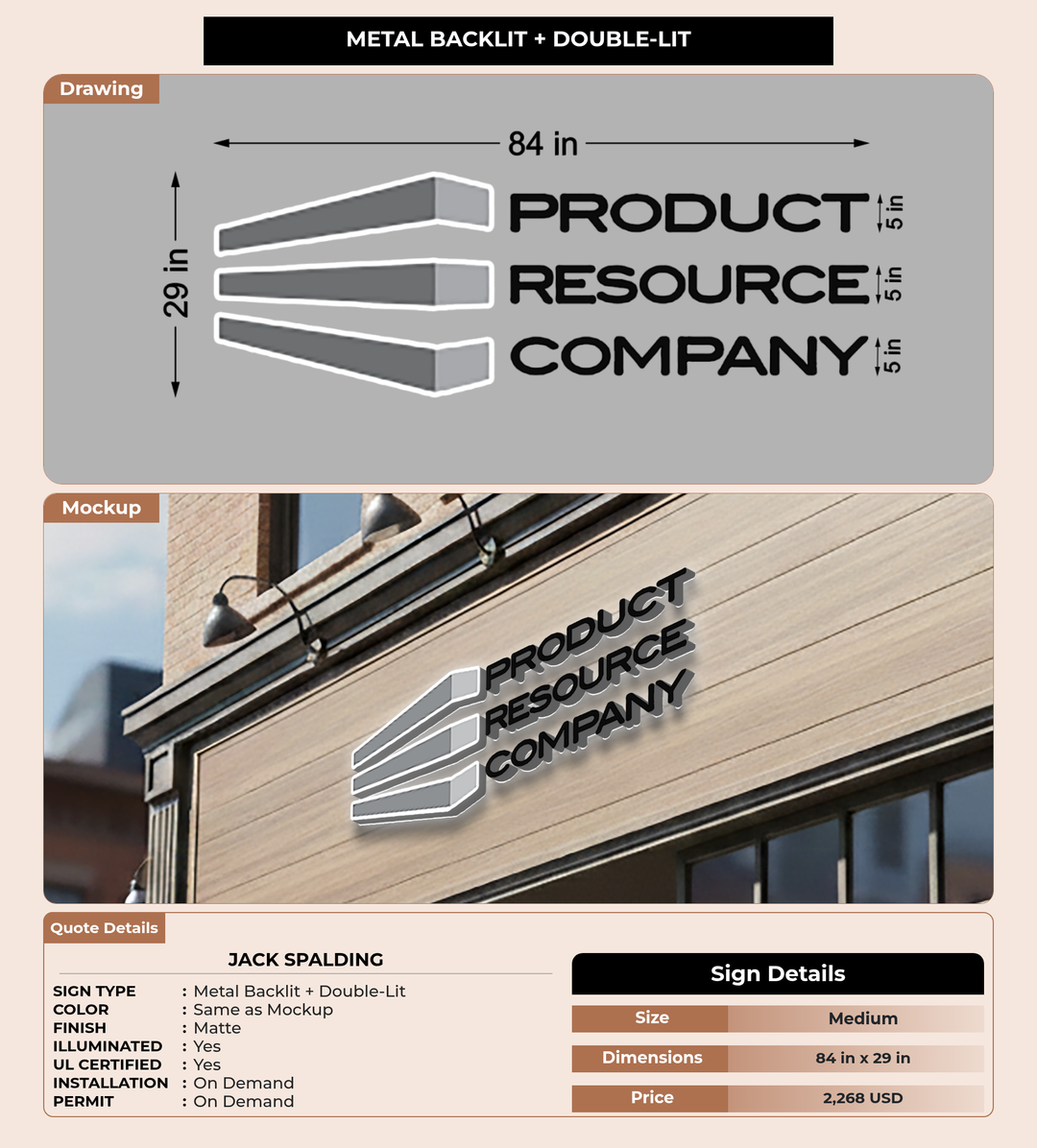 CUSTOM MOCKUP SIGN FOR Jack Spalding