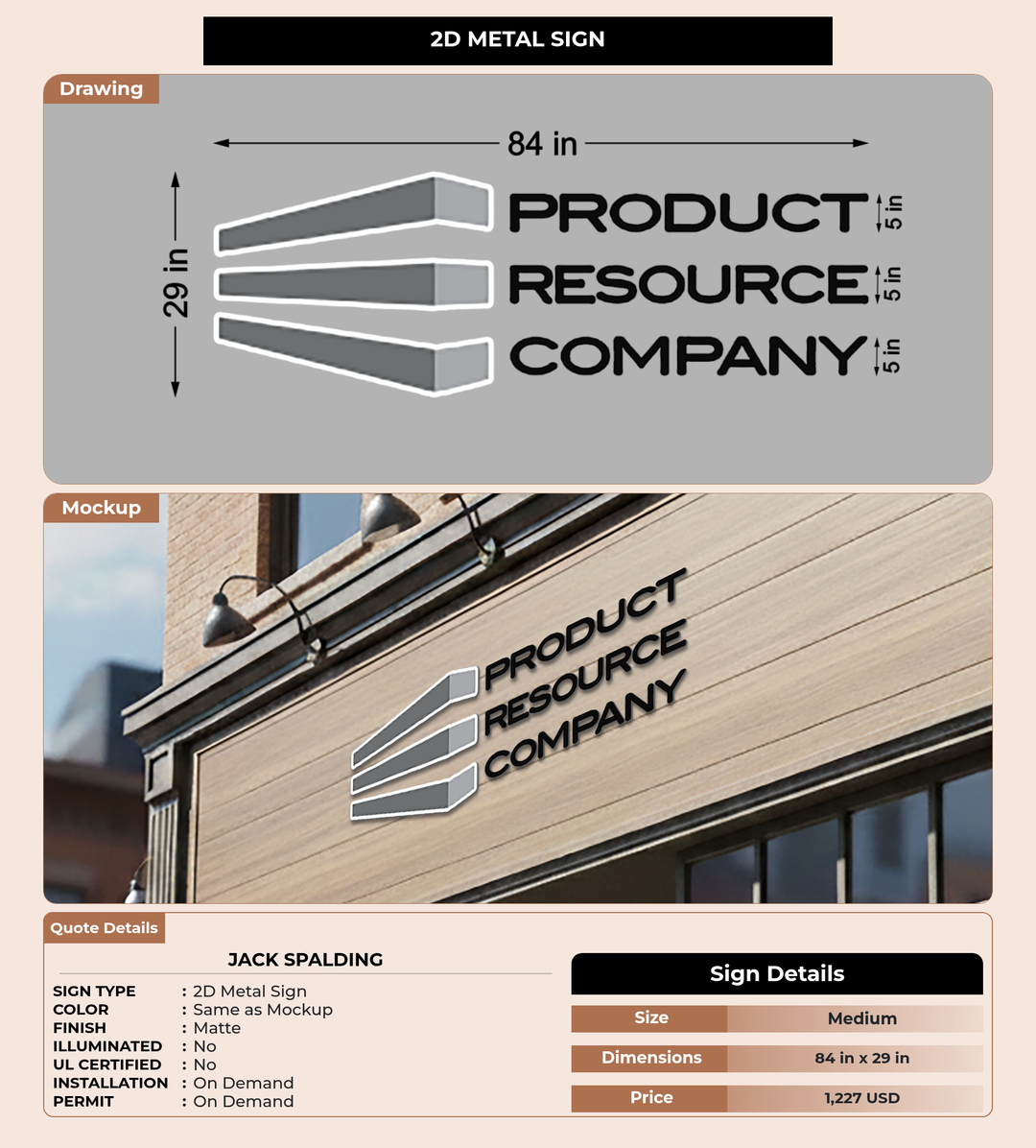 CUSTOM MOCKUP SIGN FOR Jack Spalding