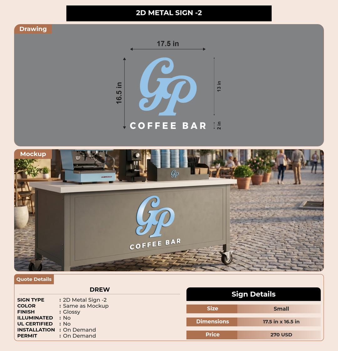 CUSTOM MOCKUP SIGN FOR Drew