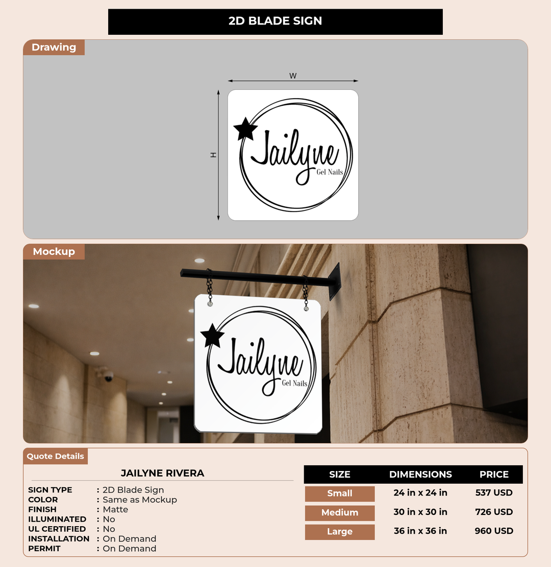 CUSTOM MOCKUP SIGN FOR Jailyne Rivera