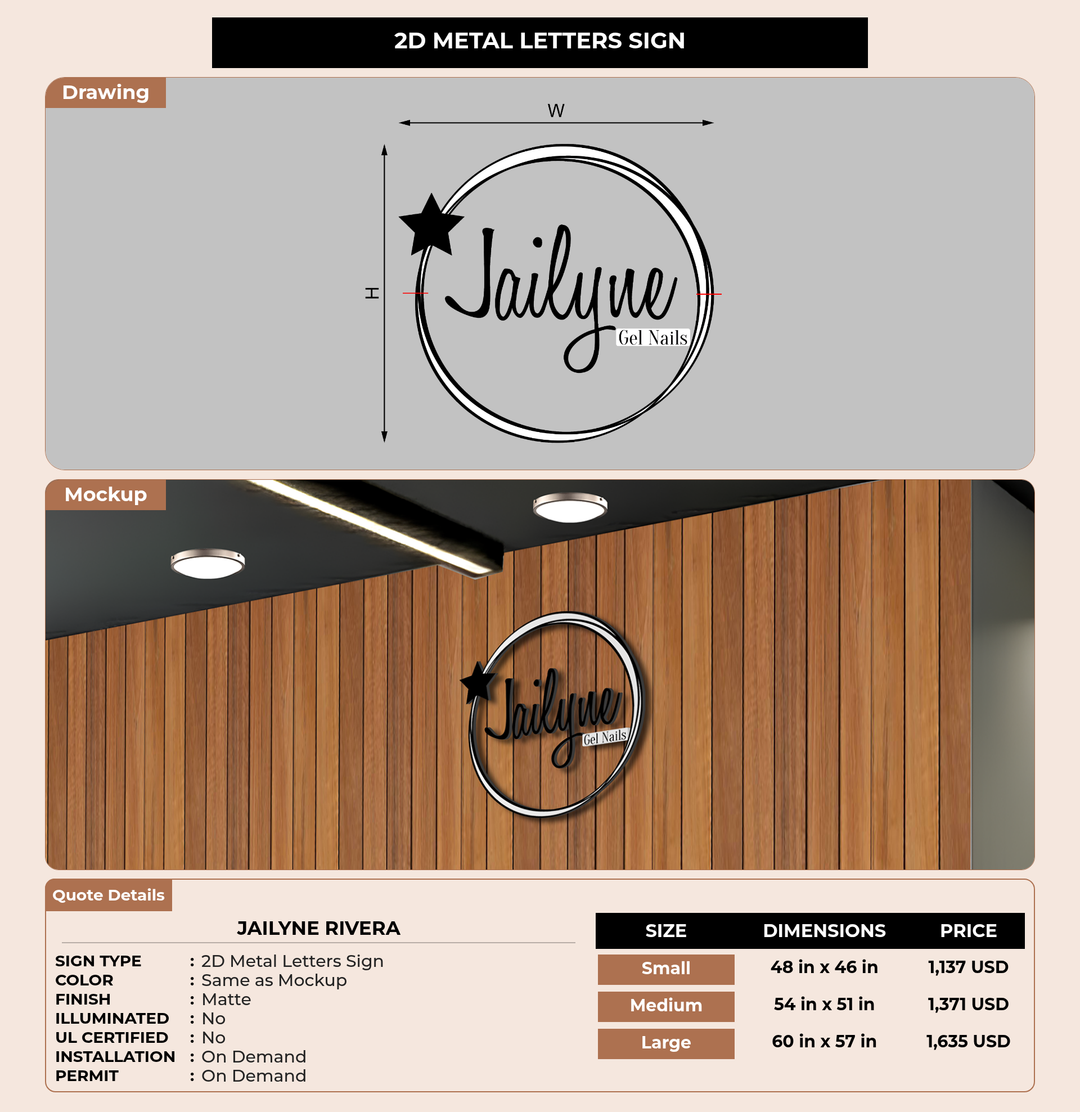 CUSTOM MOCKUP SIGN FOR Jailyne Rivera