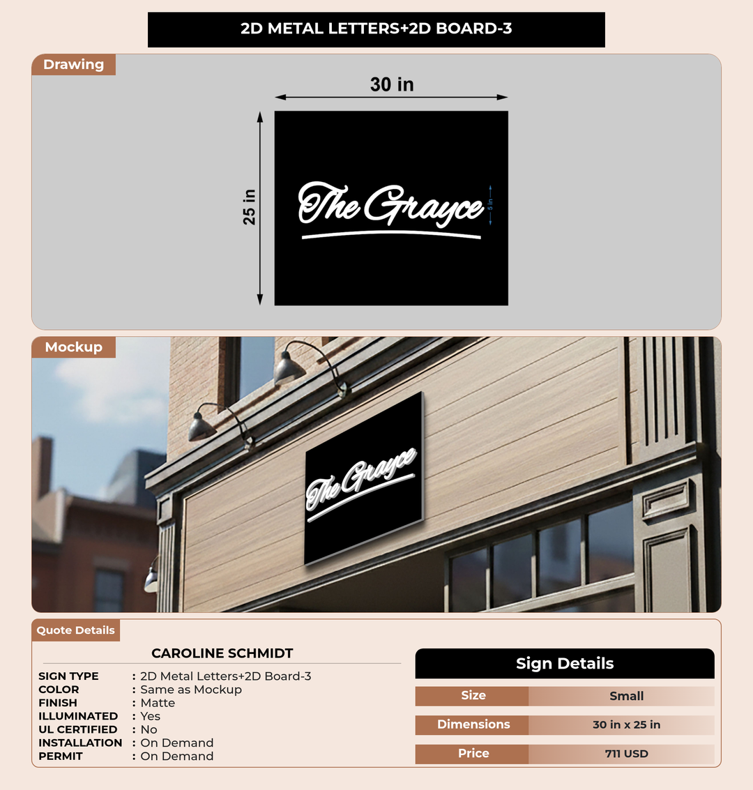CUSTOM MOCKUP SIGN FOR Caroline Schmidt