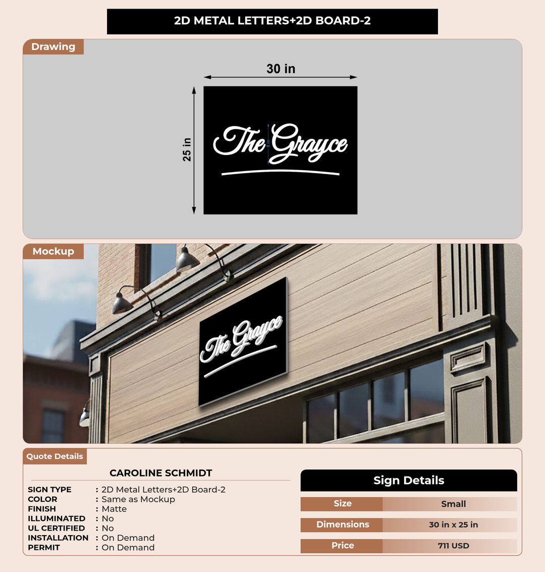 CUSTOM MOCKUP SIGN FOR Caroline Schmidt