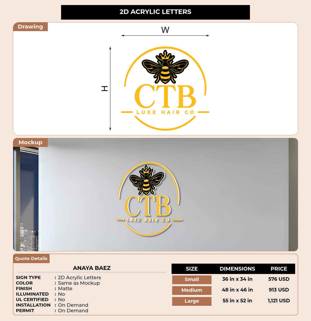 CUSTOM MOCKUP SIGN FOR Anaya Baez