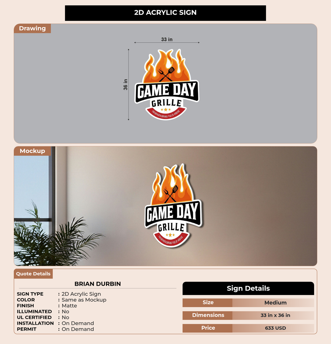 CUSTOM MOCKUP SIGN FOR Brian Durbin