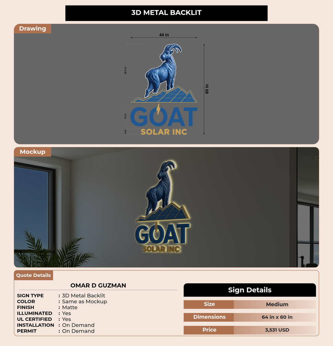 CUSTOM MOCKUP SIGN FOR OMAR D GUZMAN
