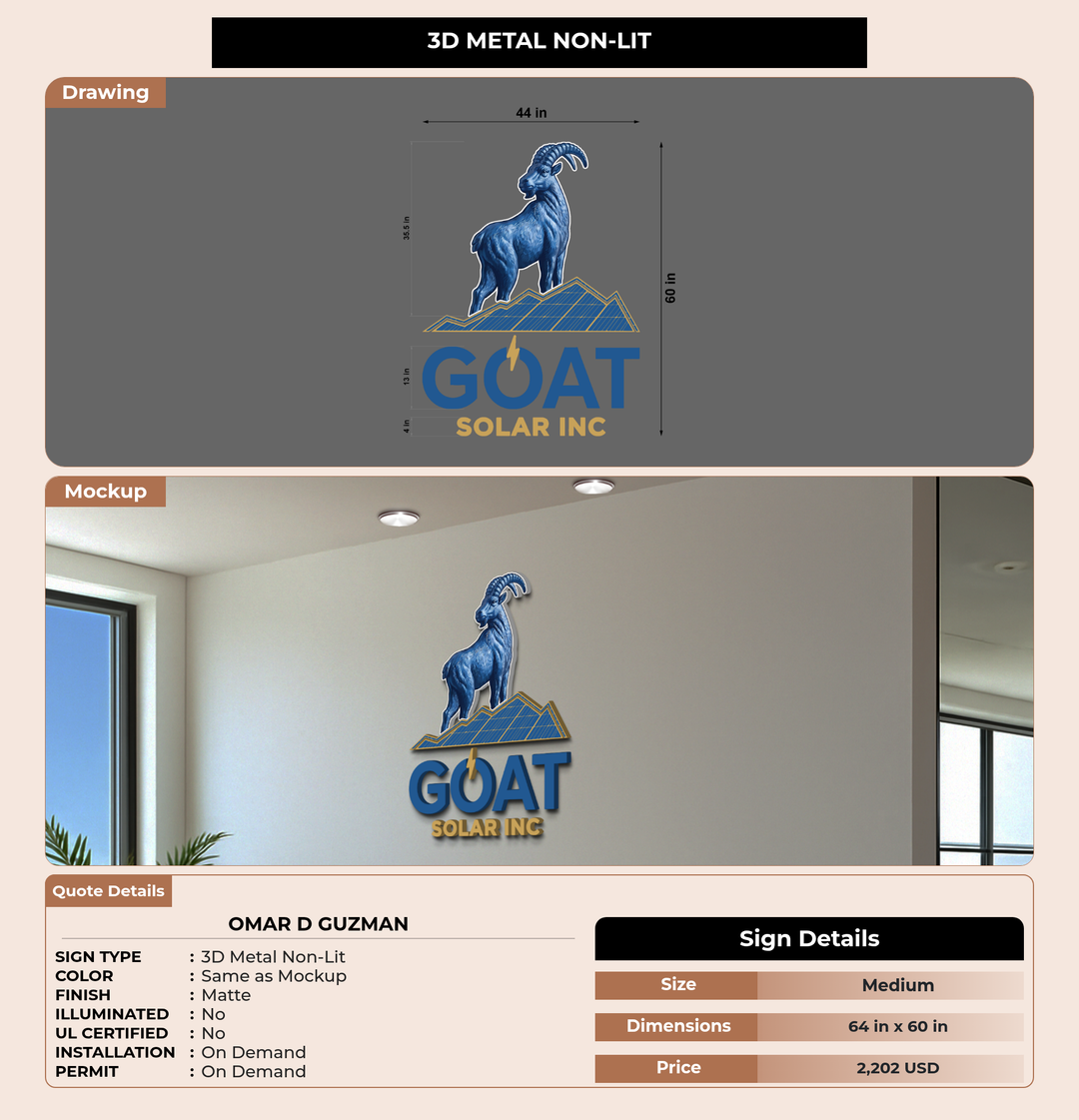CUSTOM MOCKUP SIGN FOR OMAR D GUZMAN