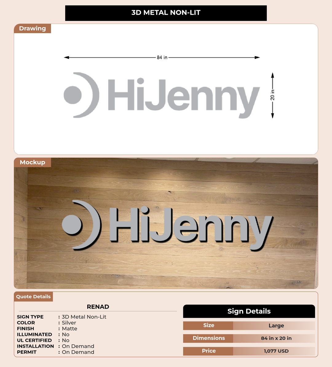 CUSTOM MOCKUP SIGN FOR Renad