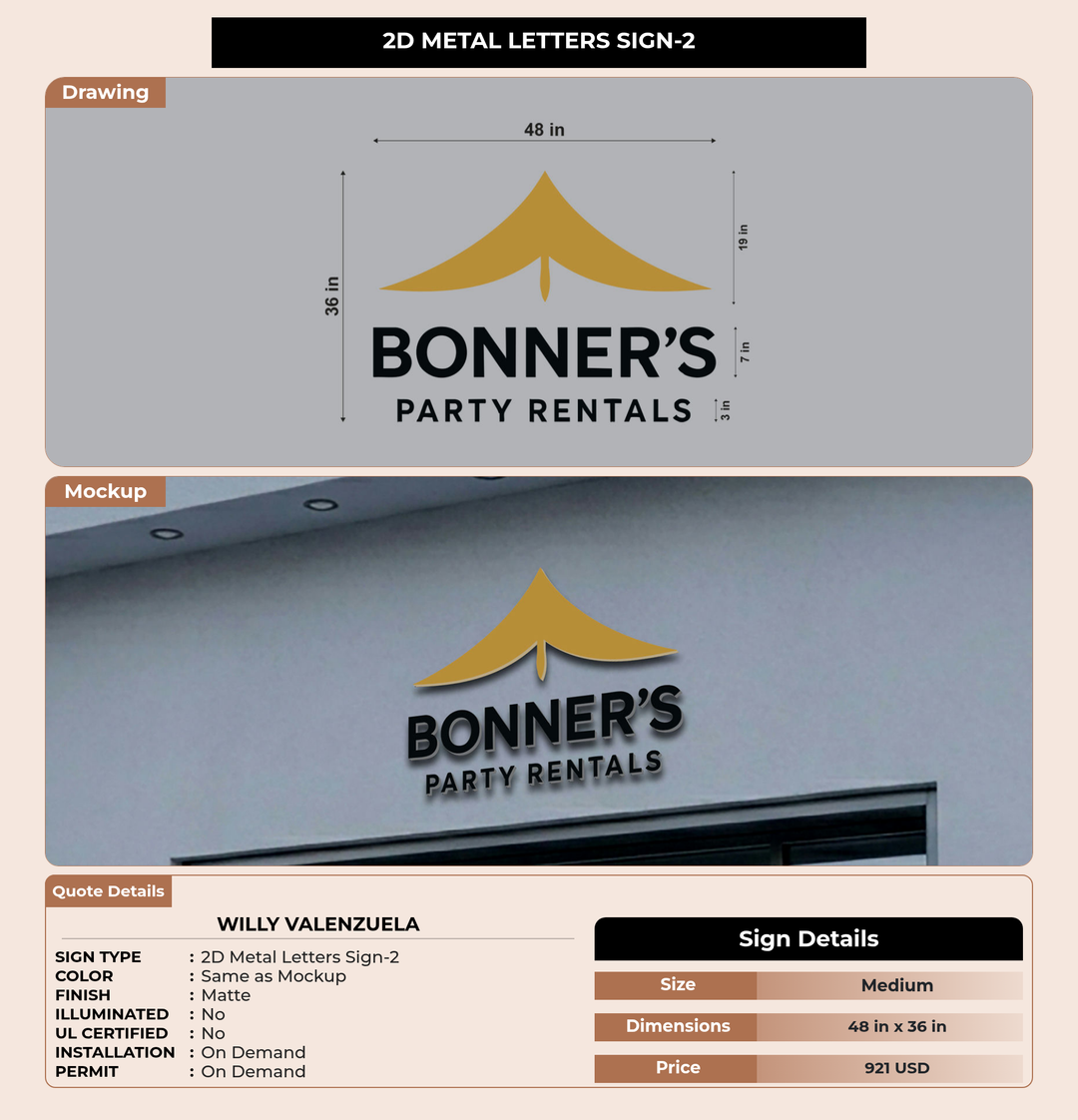 CUSTOM MOCKUP SIGN FOR Willy Valenzuela