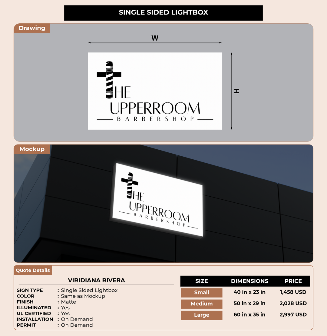 CUSTOM MOCKUP SIGN FOR Viridiana Rivera