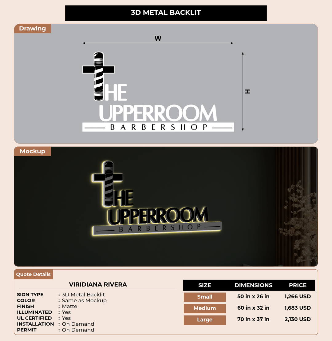 CUSTOM MOCKUP SIGN FOR Viridiana Rivera