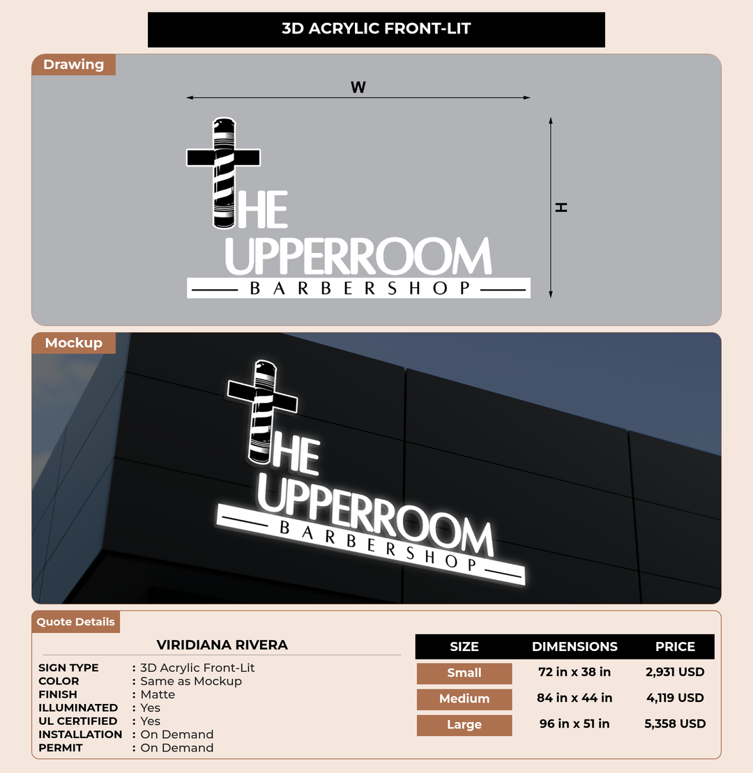 CUSTOM MOCKUP SIGN FOR Viridiana Rivera