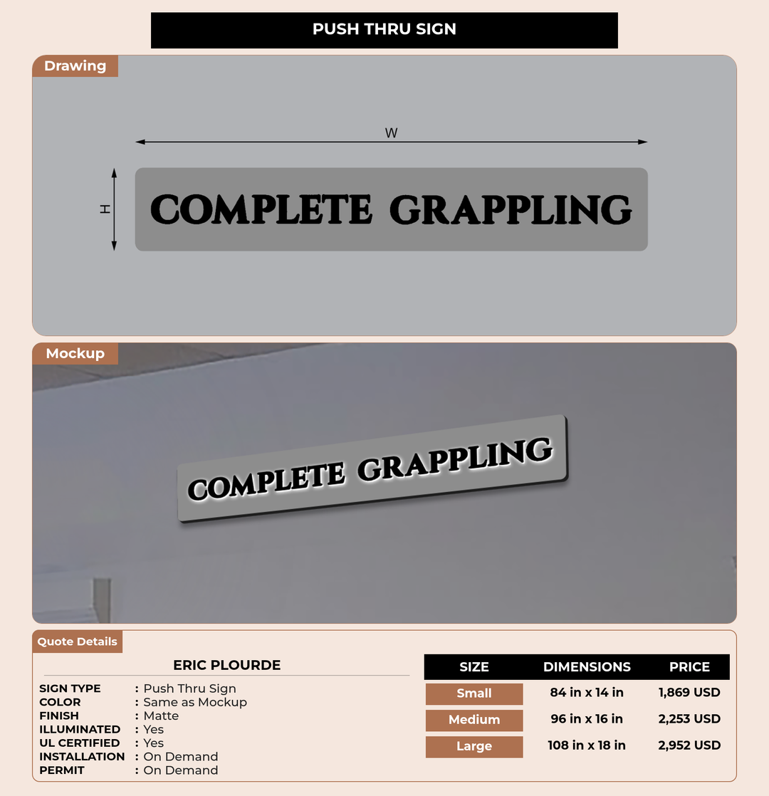 CUSTOM MOCKUP SIGN FOR Eric Plourde