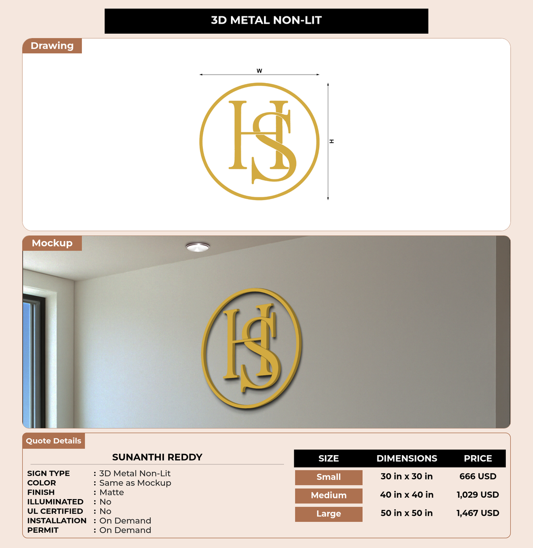 CUSTOM MOCKUP SIGN FOR Sunanthi Reddy