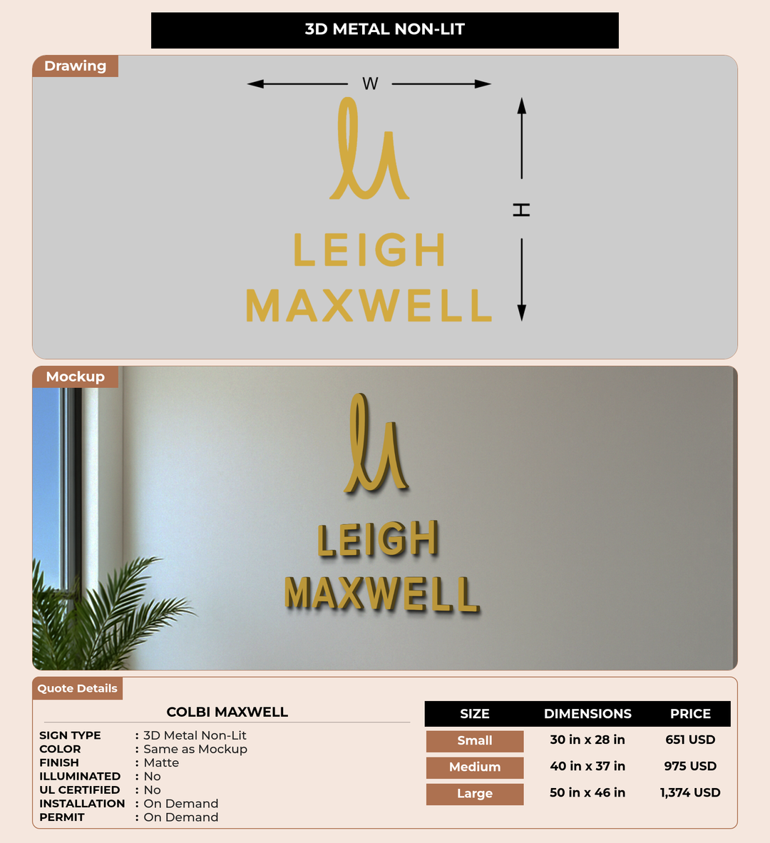 CUSTOM MOCKUP SIGN FOR Colbi Maxwell