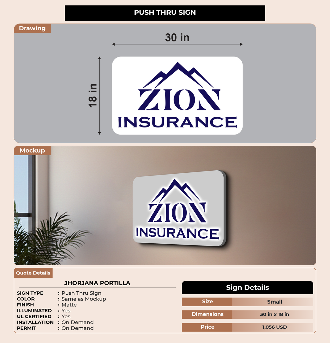 CUSTOM MOCKUP SIGN FOR Jhorjana Portilla