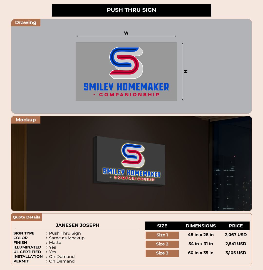 CUSTOM MOCKUP SIGN FOR JANESEN JOSEPH