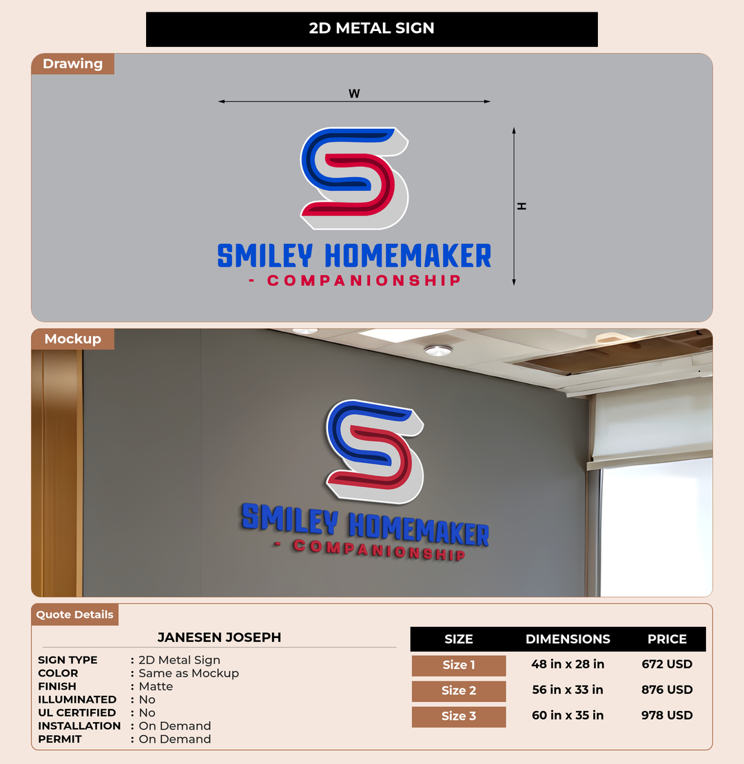 CUSTOM MOCKUP SIGN FOR JANESEN JOSEPH