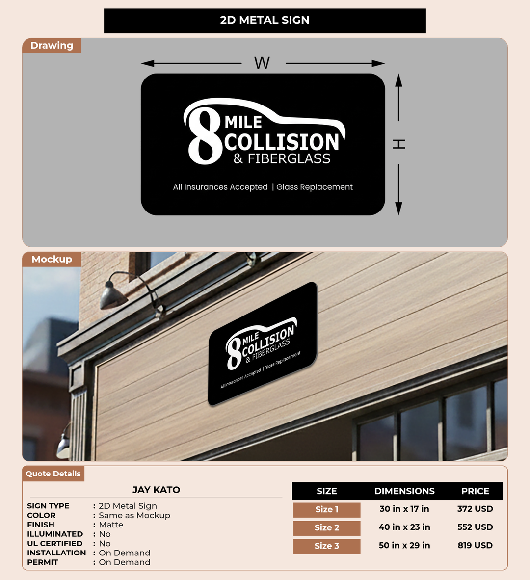 CUSTOM MOCKUP SIGN FOR Jay kato