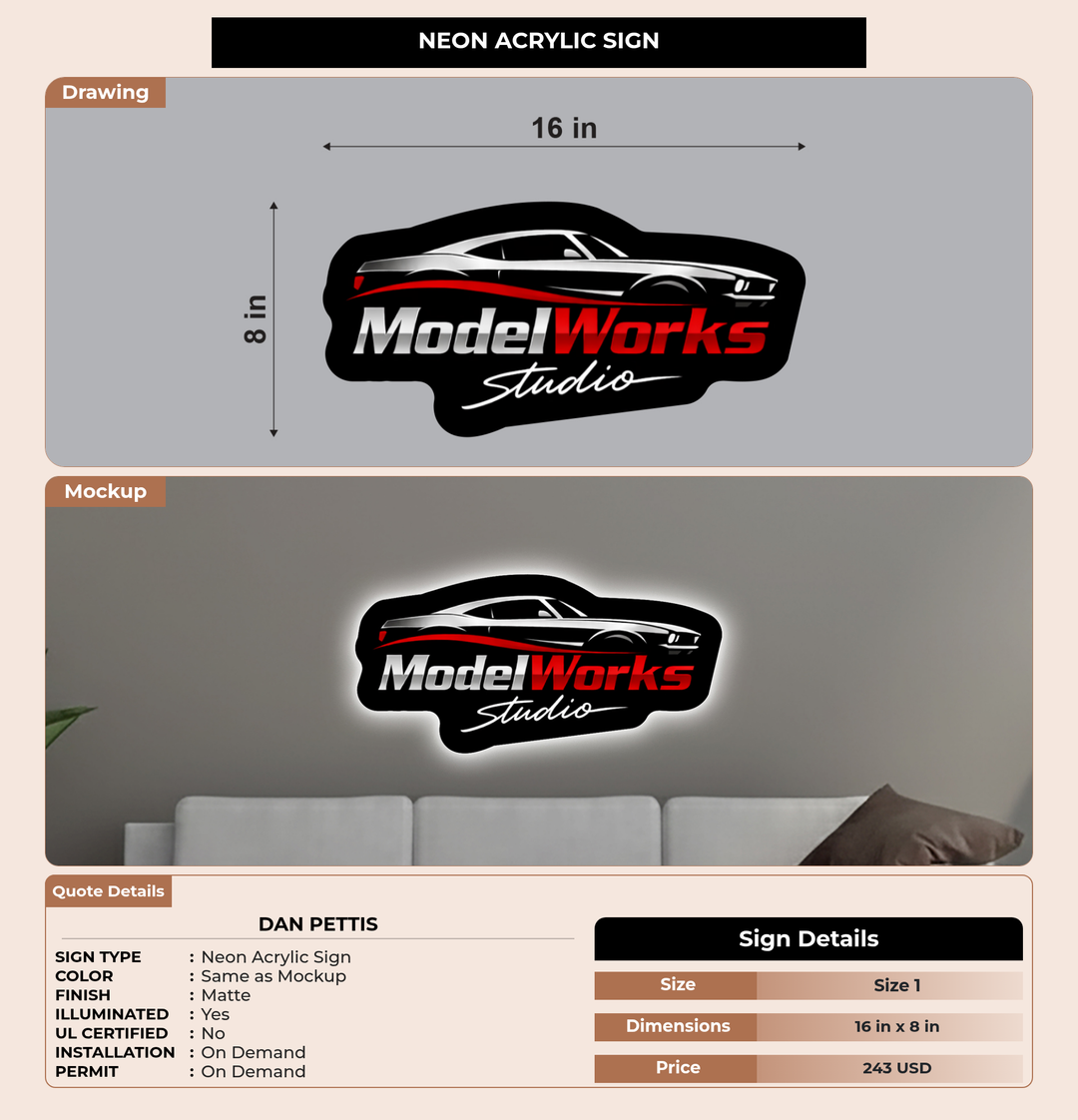 CUSTOM MOCKUP SIGN FOR Dan Pettis