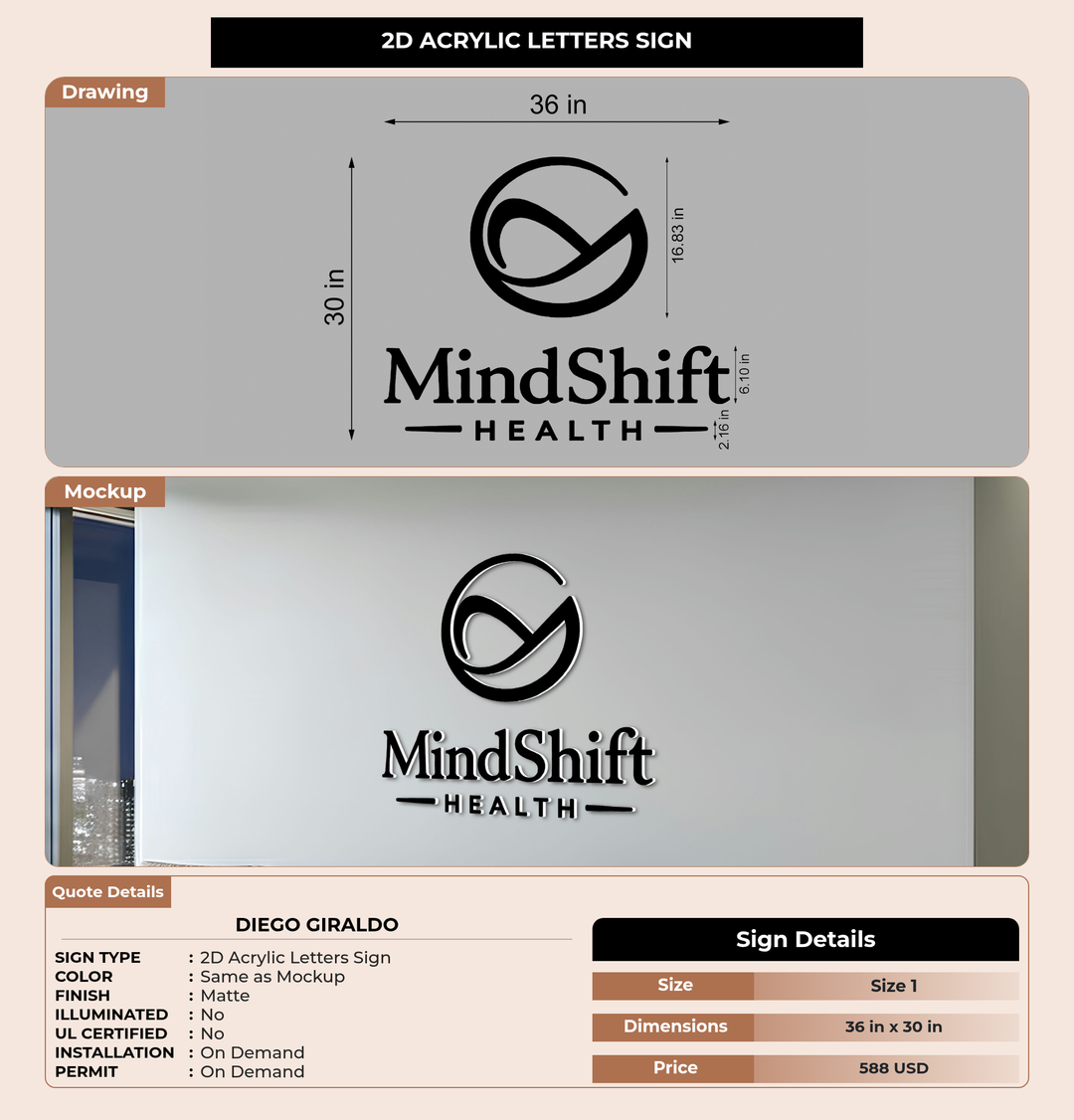 CUSTOM MOCKUP SIGN FOR Diego Giraldo